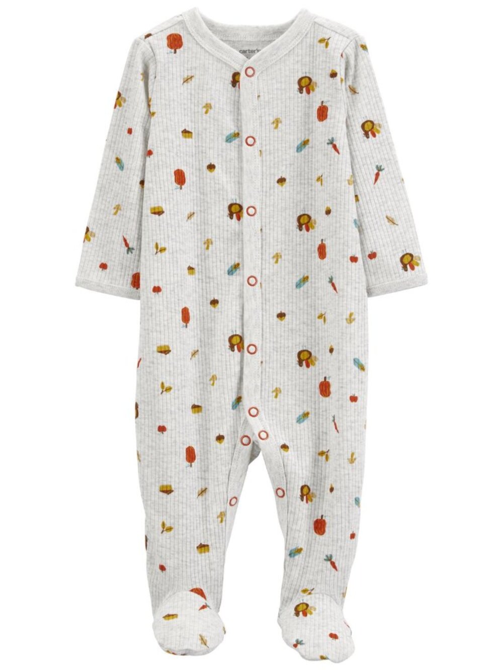 Carter's Unisex Baby Thanksgiving Snap-Up Thermal Sleep & Play Footed Pjs NWT